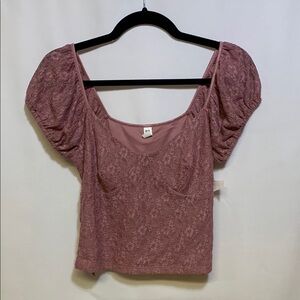 BP. Shimmering Pink Crop Top